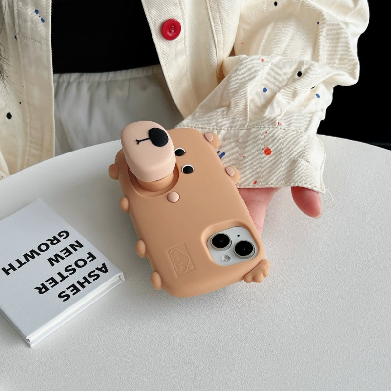Adorable Free-range Bear iPhone Case With Stand