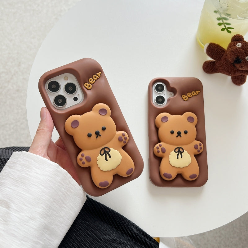 Bow-tie Bear iPhone Case With Stand