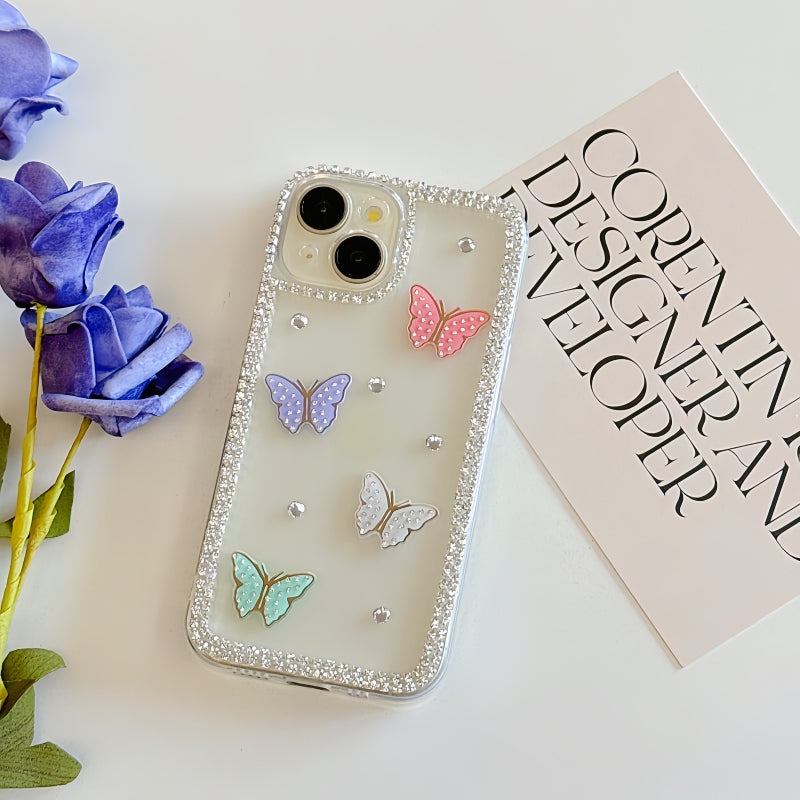 Sparkling Multicolor Butterfly iPhone Case
