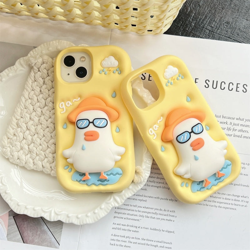 Cute Eyed Duck Yellow iPhone Case