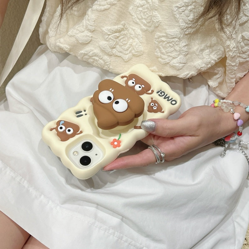 Flower & Poop Stand Cute iPhone Case