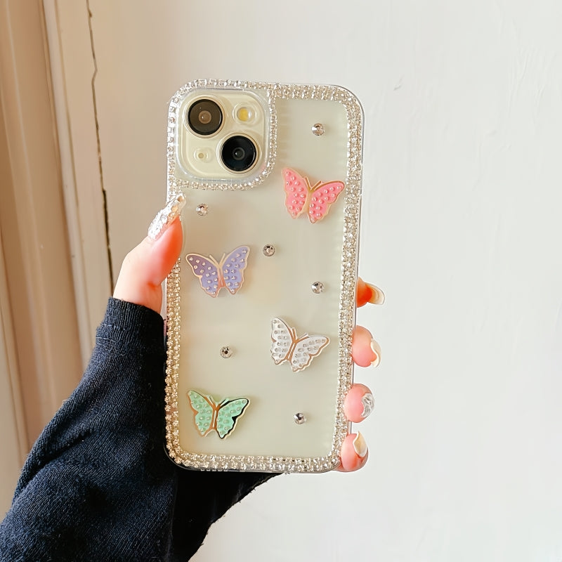 Sparkling Multicolor Butterfly iPhone Case