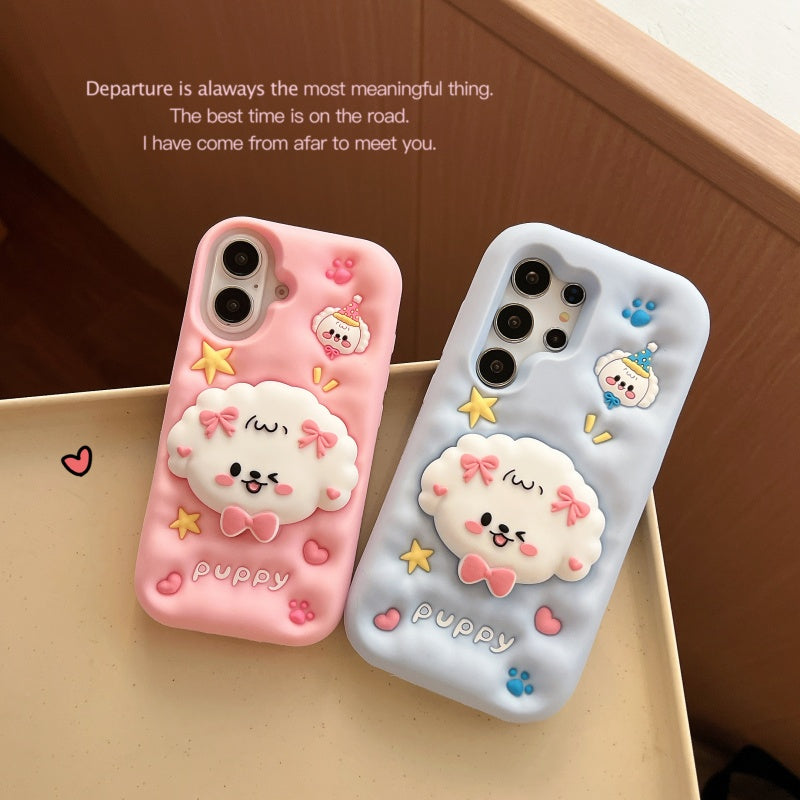 Bow-tie Puppy iPhone Case With Stand