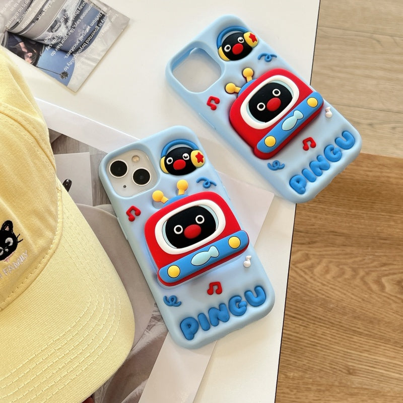 TV Penguin Stand Cute iPhone Case