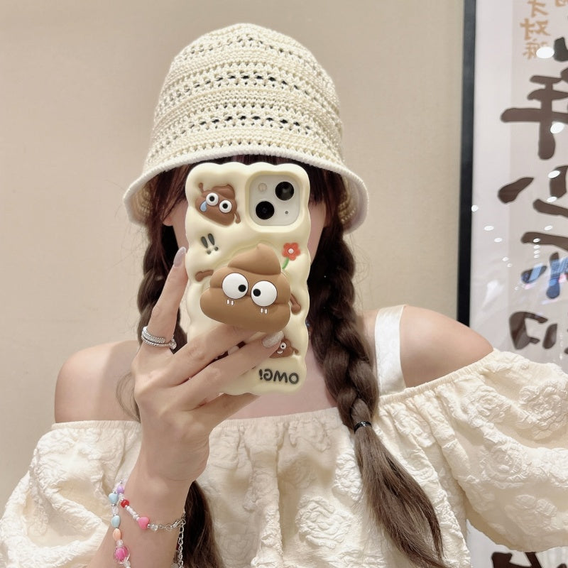 Flower & Poop Stand Cute iPhone Case