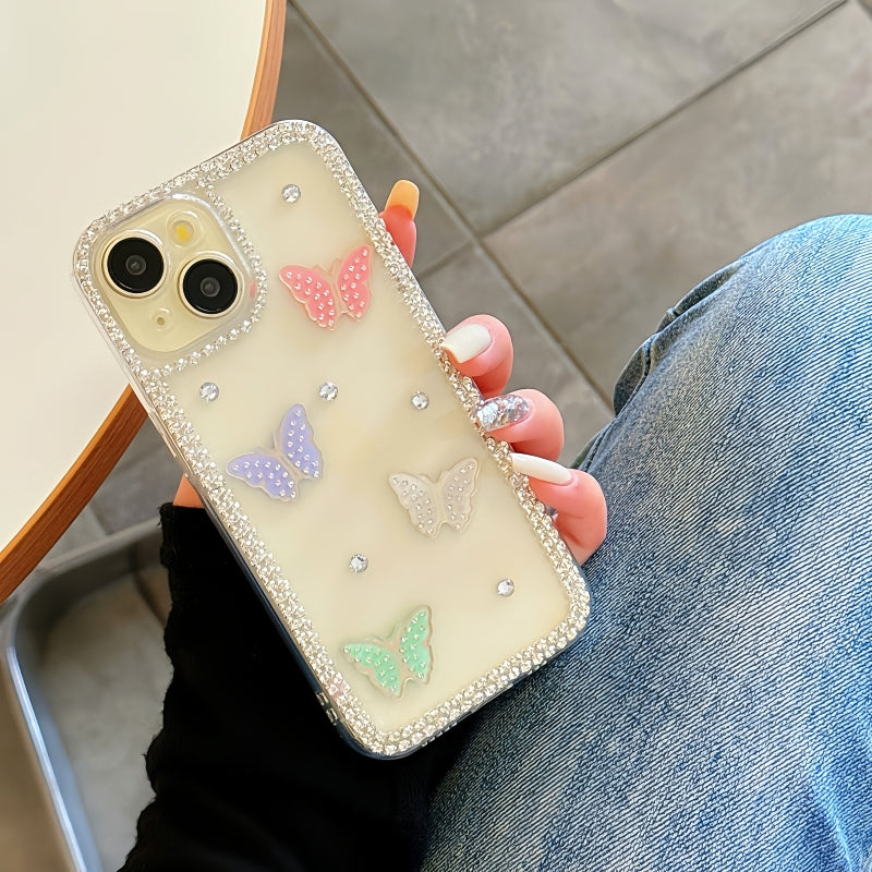 Sparkling Multicolor Butterfly iPhone Case