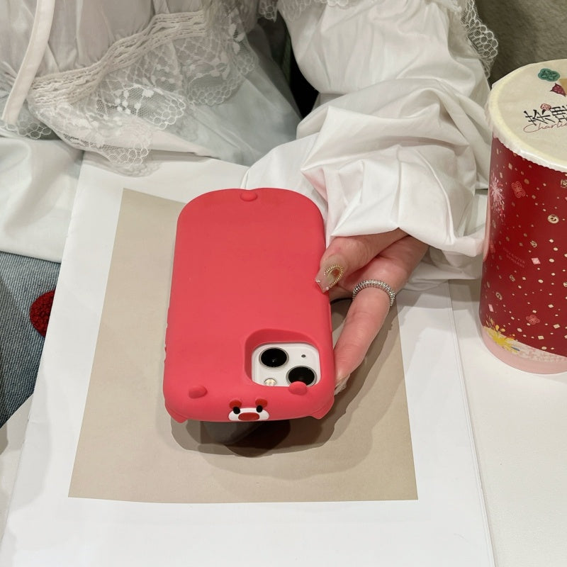 Pancake Lazy Strawberry Bear iPhone Case