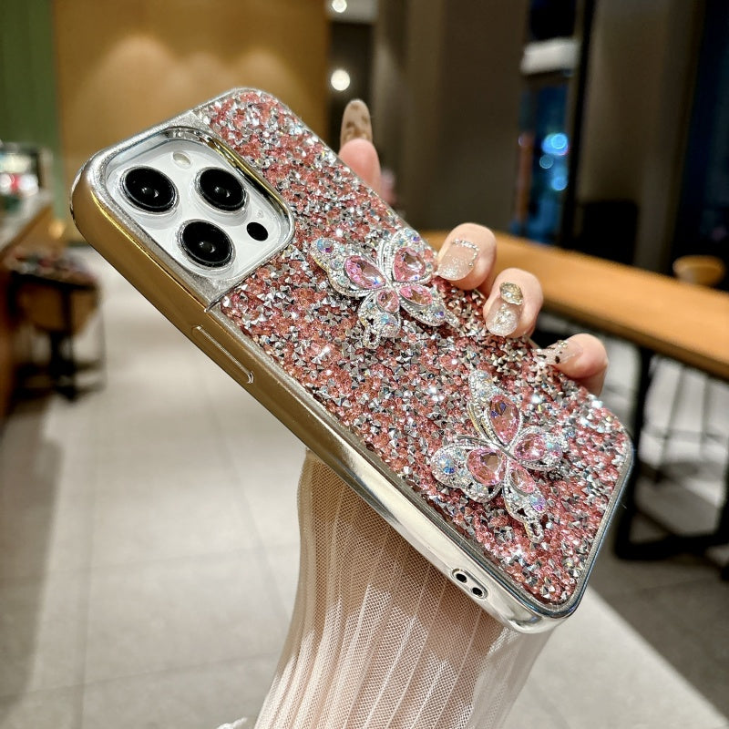 Your Phone Deserves This Bling! ✨Ultra-Gloss Electroplated Dual-Diamond iPhone Case #ShineLikeYou