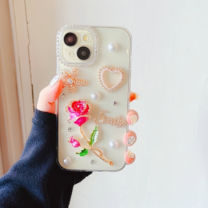 Sparkling Rose Pearl iPhone Case