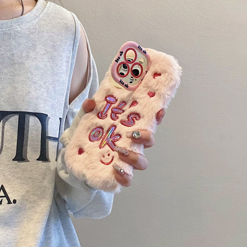 White It’s Ok Plush iPhone Case