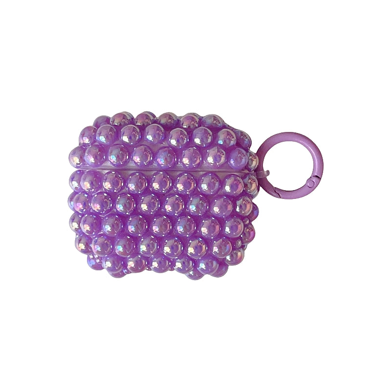 Purple Shimmering Pearl AirPods Case With Ring