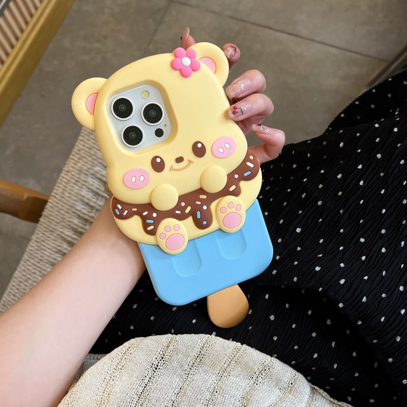 Cute Ice Cream Bear iPhone Case