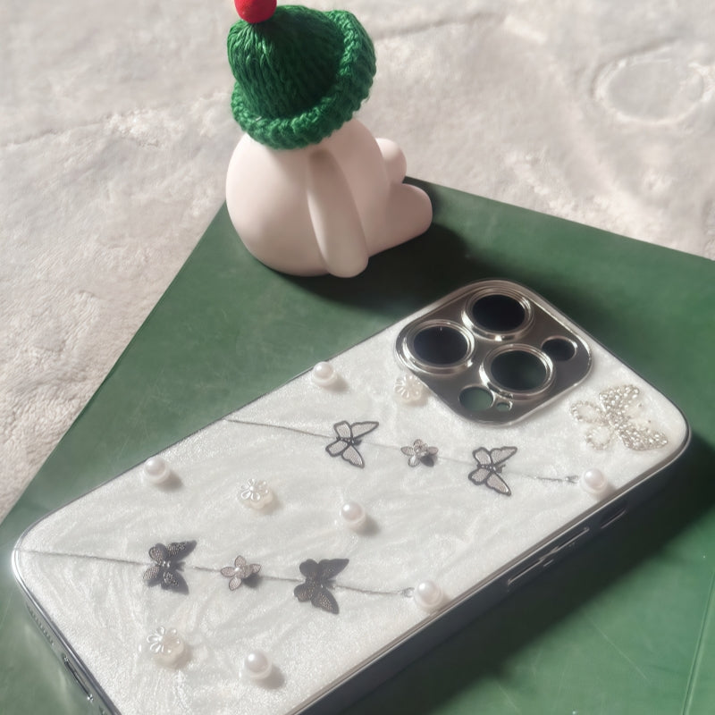 Butterfly Pearl Sparkling iPhone Case