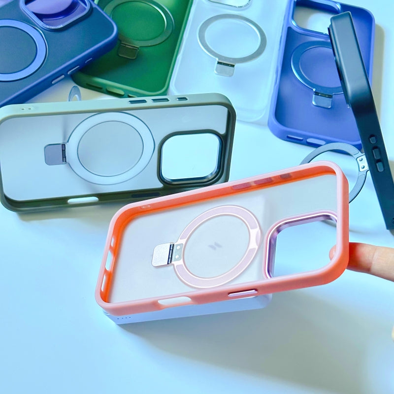 Blue Magnetic iPhone Case With Stand