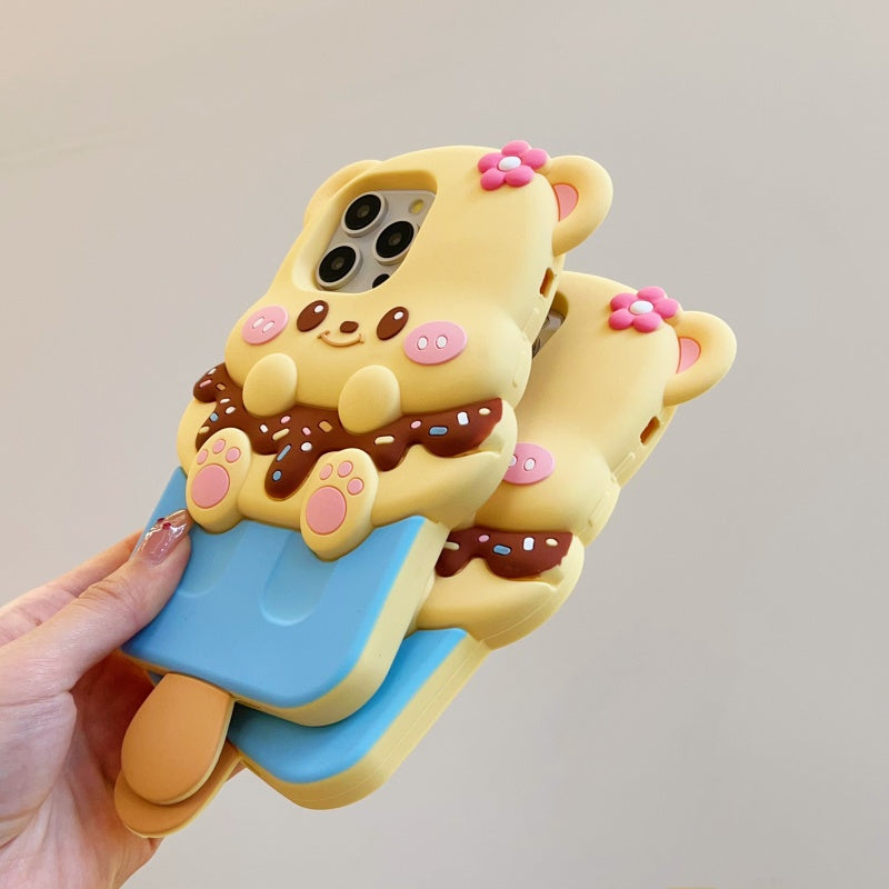 Cute Ice Cream Bear iPhone Case