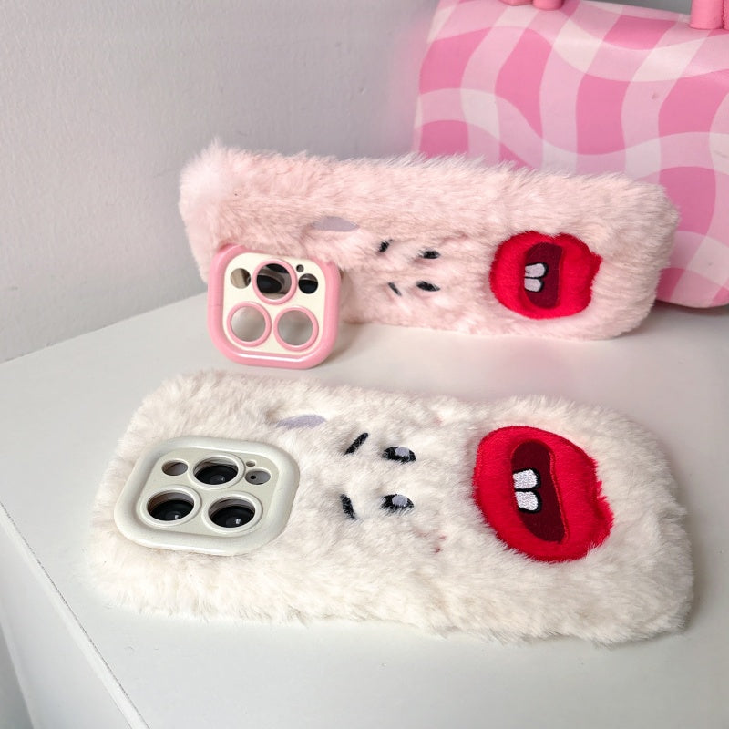 White Goofy Bucktooth Plush iPhone Case