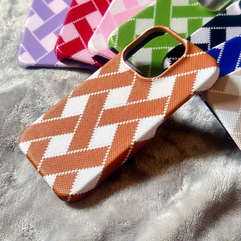 Brown Woven iPhone Case