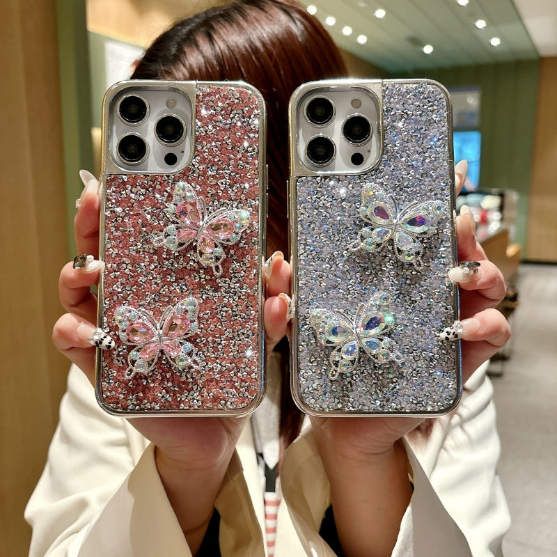 Your Phone Deserves This Bling! ✨Ultra-Gloss Electroplated Dual-Diamond iPhone Case #ShineLikeYou