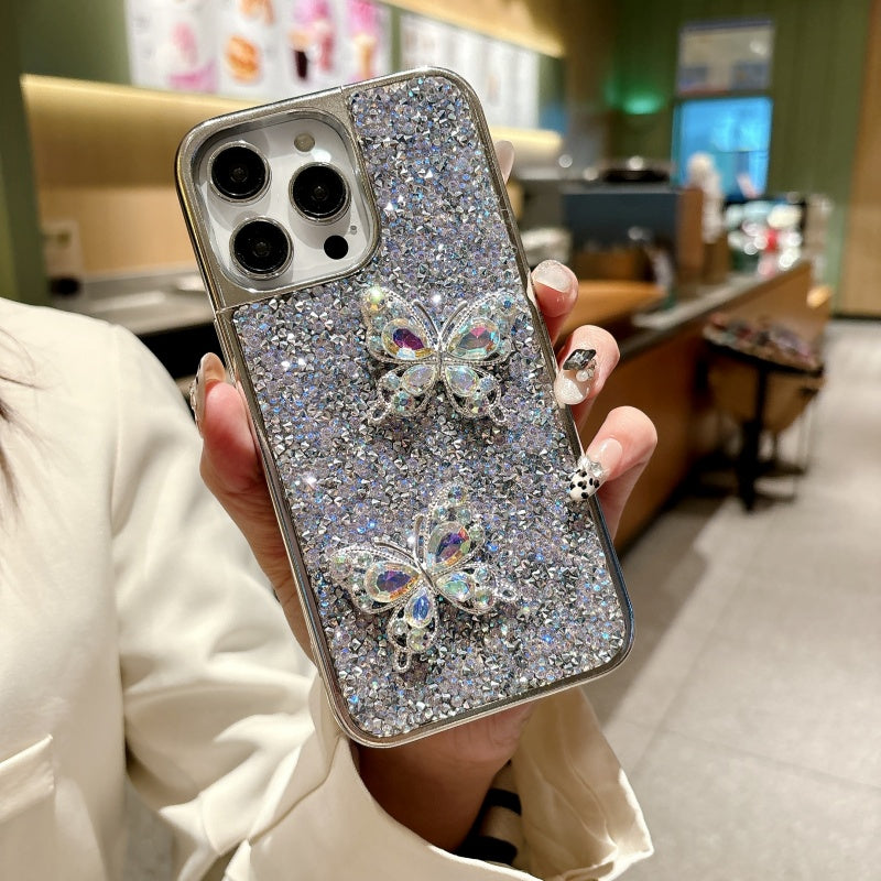 Your Phone Deserves This Bling! ✨Ultra-Gloss Electroplated Dual-Diamond iPhone Case #ShineLikeYou