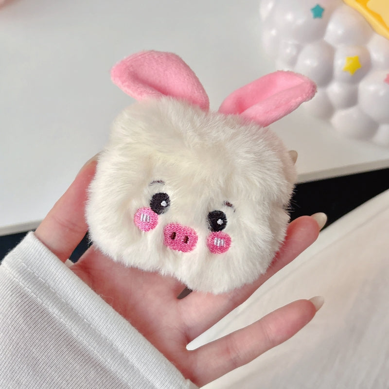 Adorable Little Pig Fuzzy AirPods Case