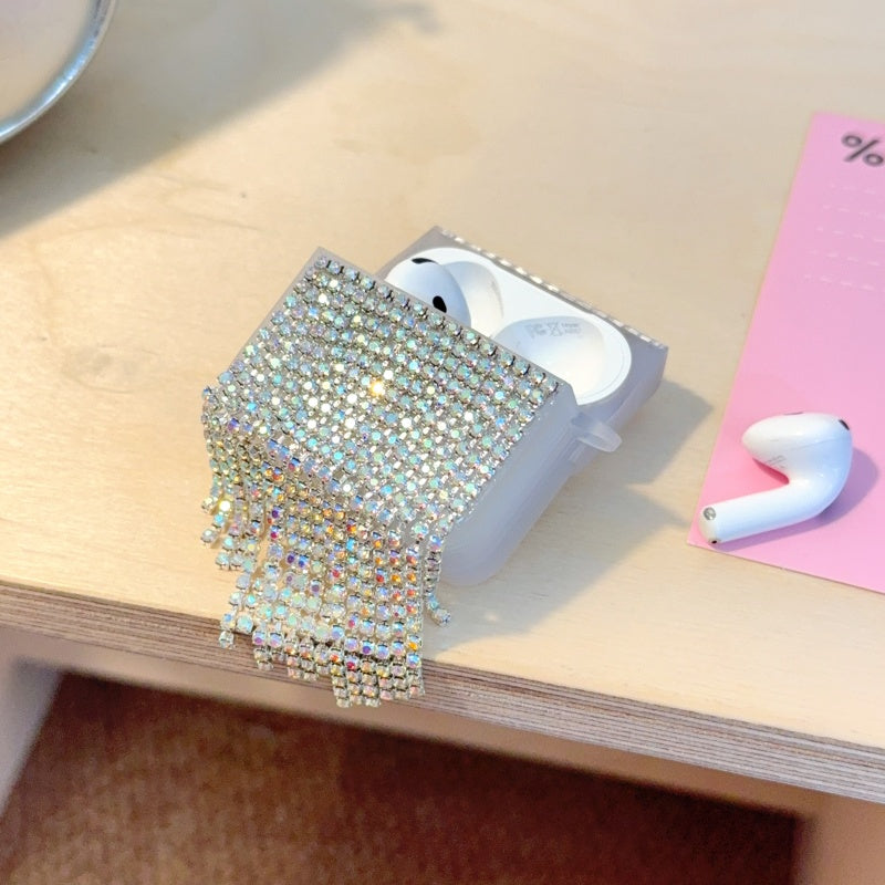 Rhinestone Chain Tassel AirPods Case