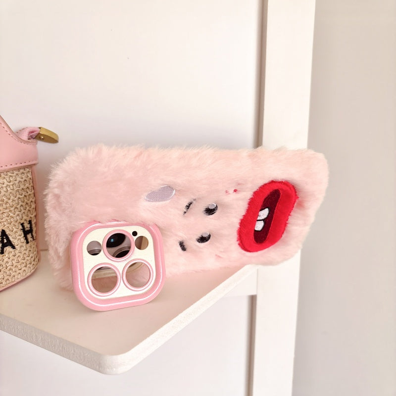White Goofy Bucktooth Plush iPhone Case