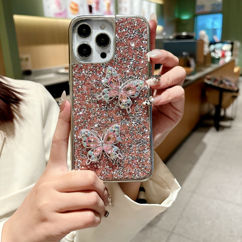 Your Phone Deserves This Bling! ✨Ultra-Gloss Electroplated Dual-Diamond iPhone Case #ShineLikeYou
