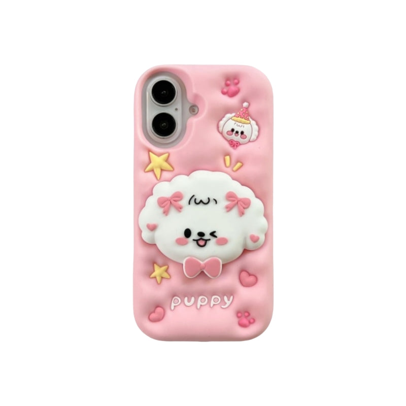 Bow-tie Puppy iPhone Case With Stand