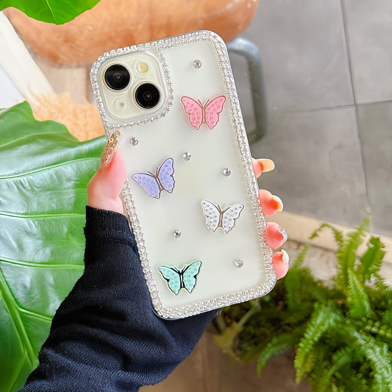Sparkling Multicolor Butterfly iPhone Case
