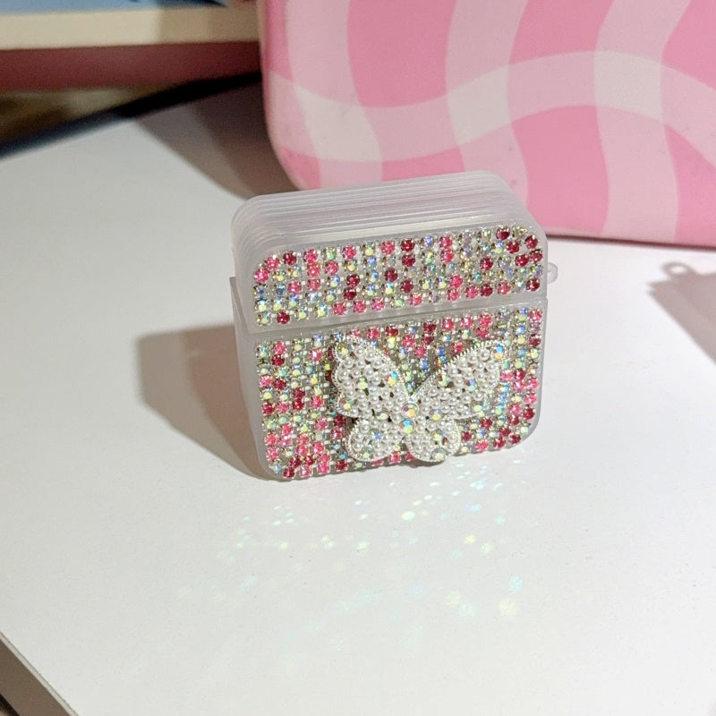Rhinestone Pearl Butterflyl AirPods Case