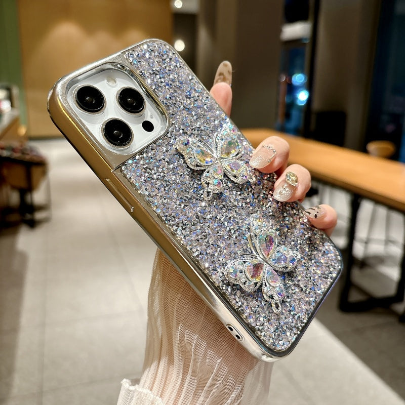 Your Phone Deserves This Bling! ✨Ultra-Gloss Electroplated Dual-Diamond iPhone Case #ShineLikeYou