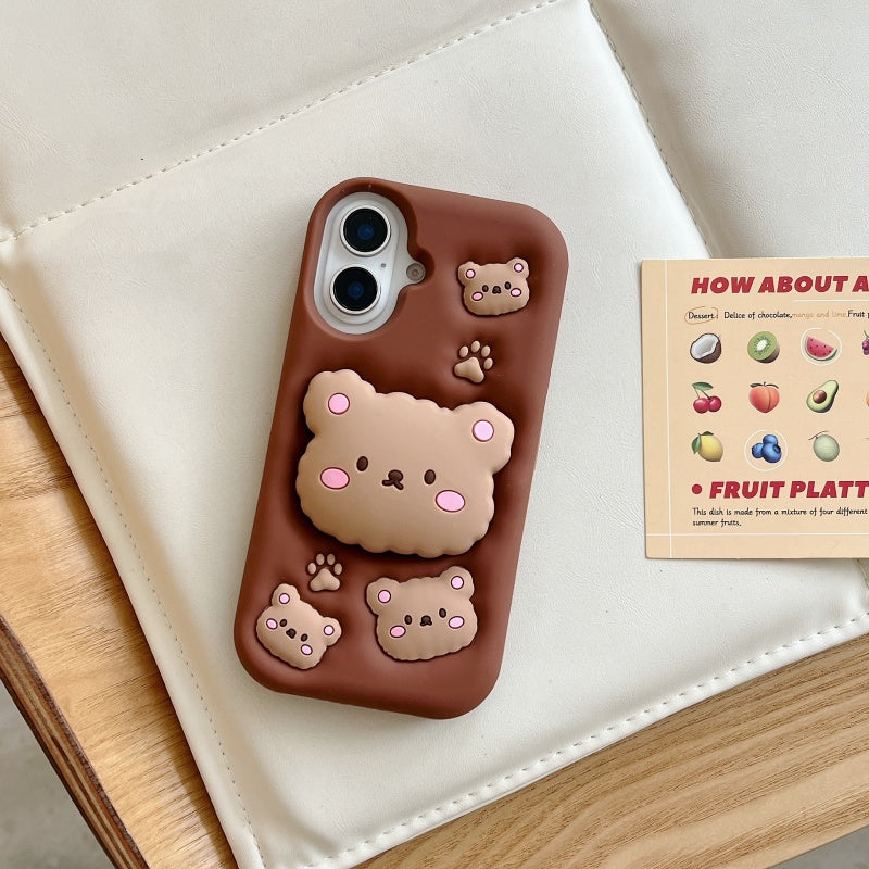 Brown Bear iPhone Case With Stand