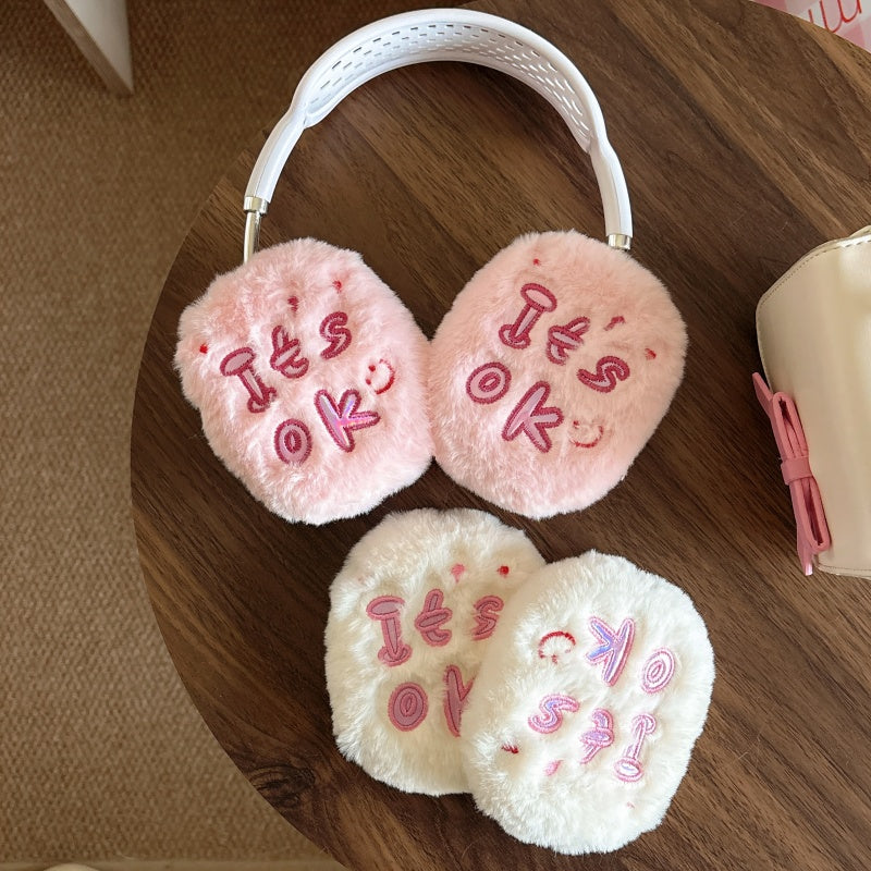 ‘It's OK’ Fuzzy Pink AirPods Max Case