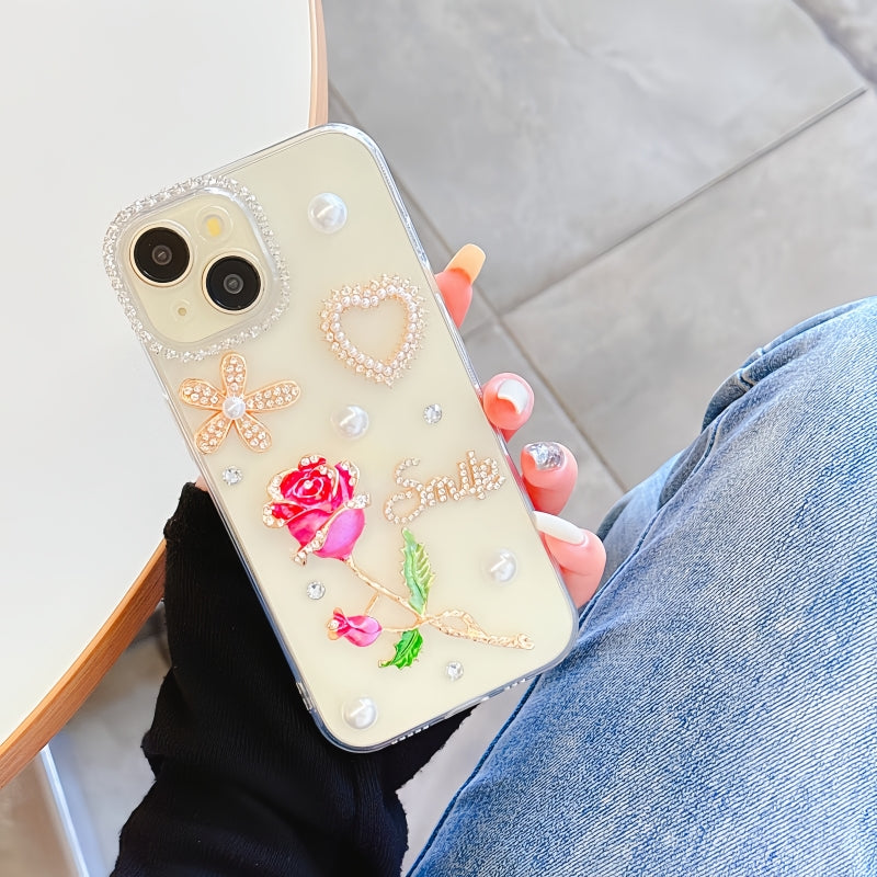 Sparkling Rose Pearl iPhone Case