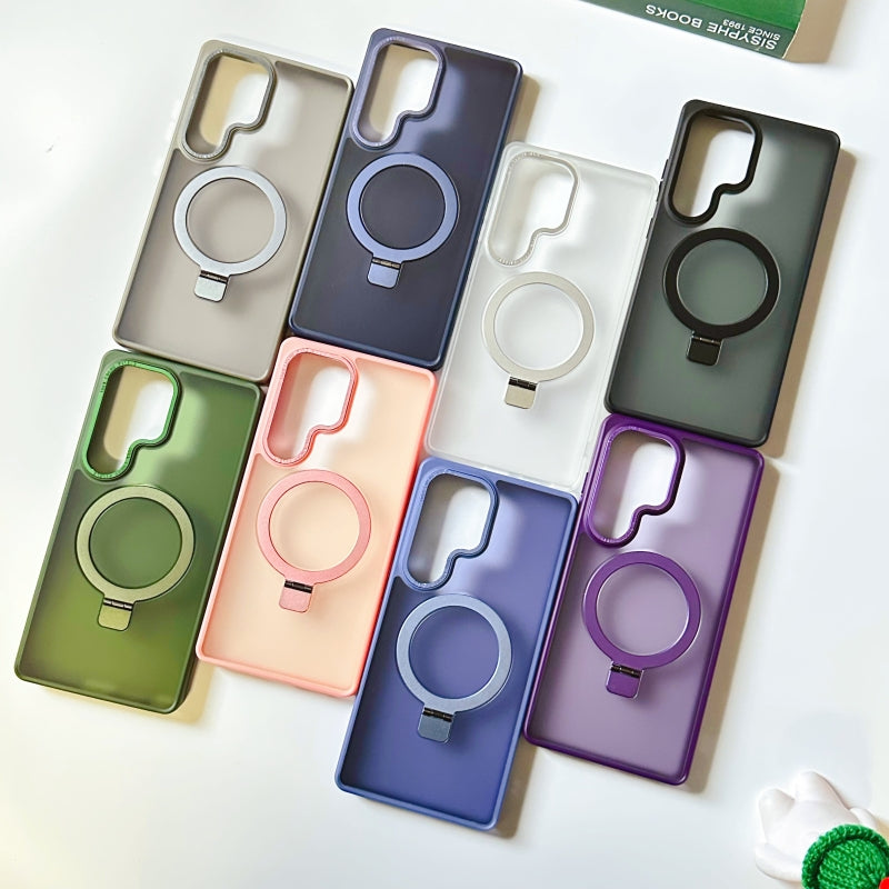Green Magnetic Sumsung Phone Case With Stand