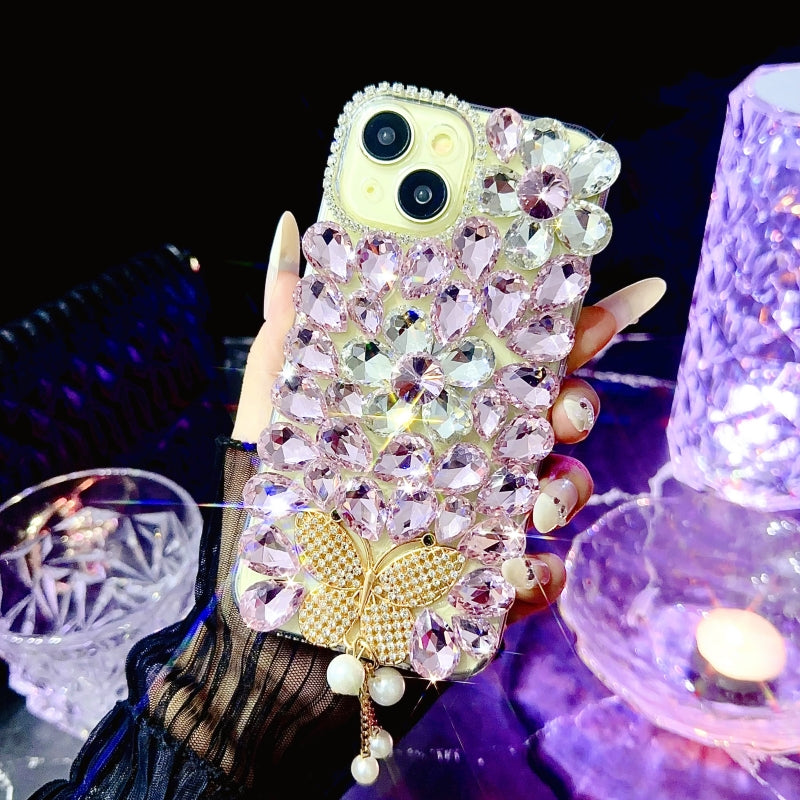Sparkling Large Rhinestones Butterfly iPhone Case
