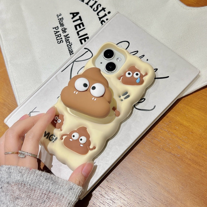 Flower & Poop Stand Cute iPhone Case