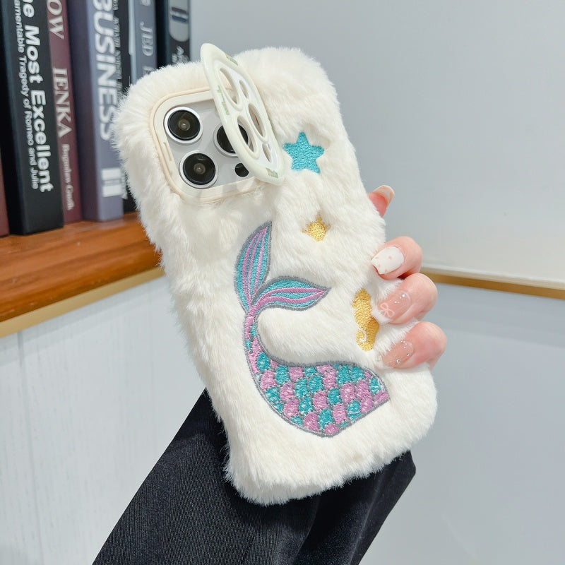 Blue Fuzzy Whale iPhone Case