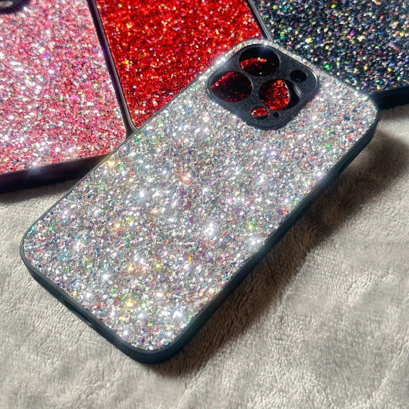 Glittery Colorful Silver iPhone Case