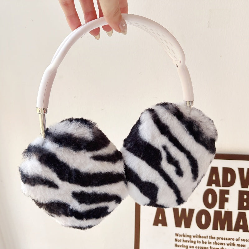Zebra Print Plush AirPods Max Case
