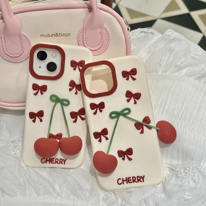 Cherry Pendant & Bow iPhone Case