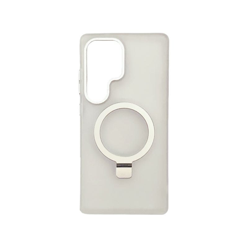 White Magnetic Sumsung Phone Case With Stand