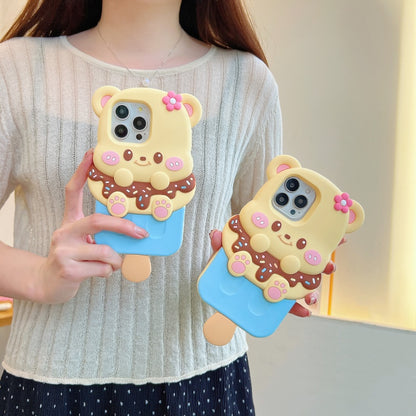 Cute Ice Cream Bear iPhone Case