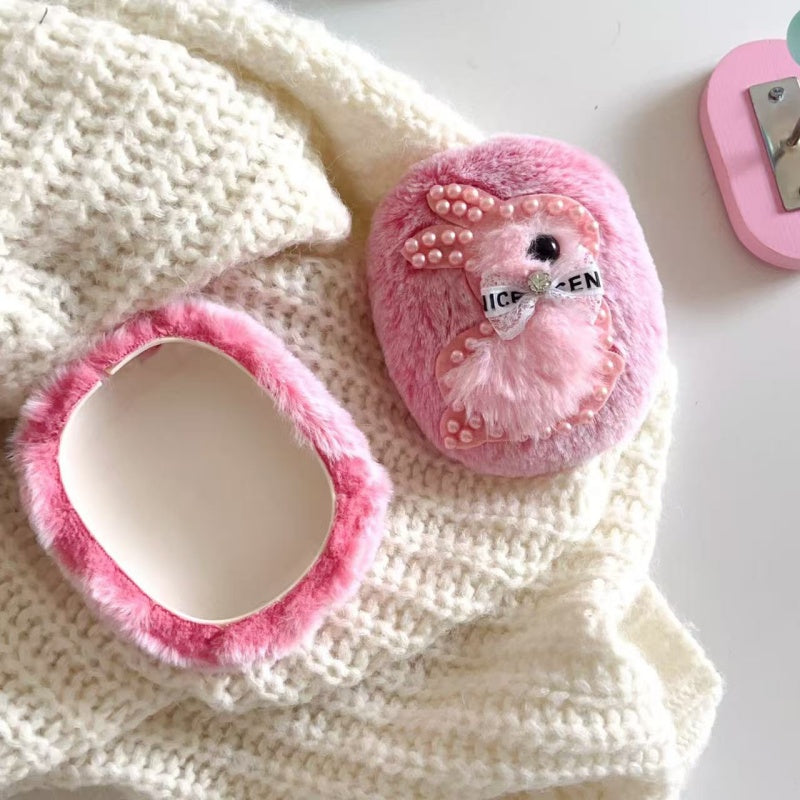 Pearl Bunny Plush Gray AirPods Max Case