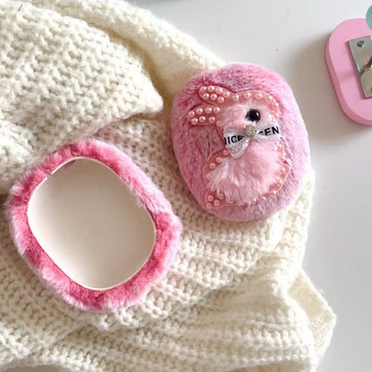 Pearl Bunny Plush Gray AirPods Max Case