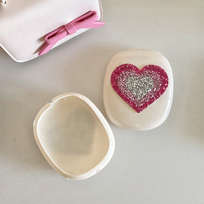 Sparkling Heart White AirPods Max Case