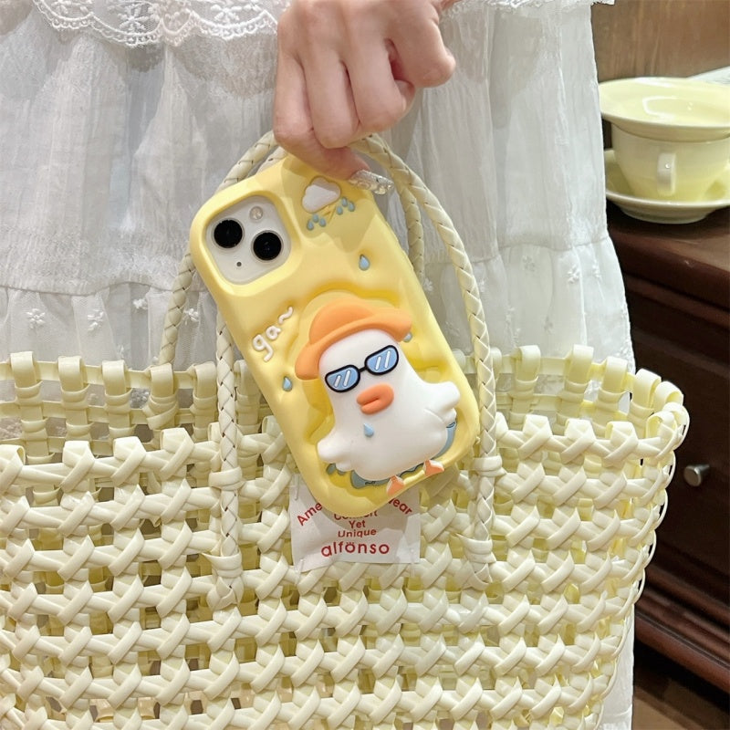 Cute Eyed Duck Yellow iPhone Case