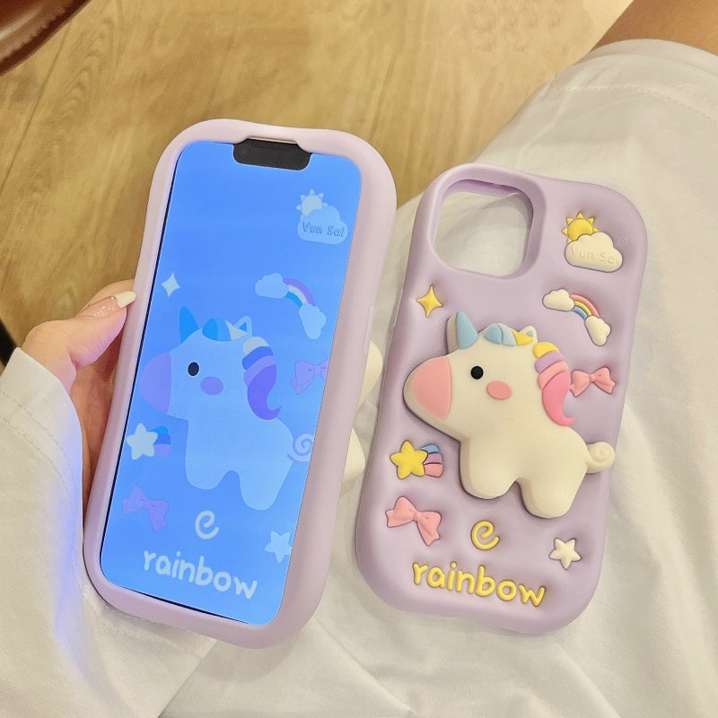 Unicorn Pegasus Stand Lavender iPhone Case