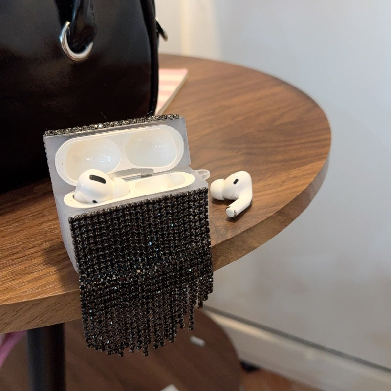 Rhinestone Chain Tassel AirPods Case
