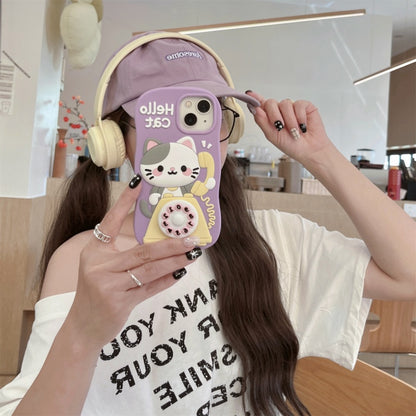 Cute Cat Calling iPhone Case